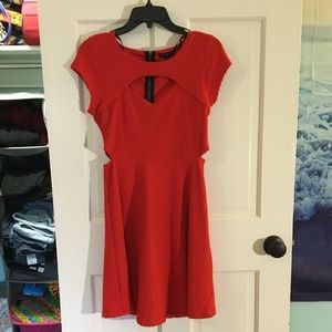 Sexy Material Girl Red Dress With Cut-outs